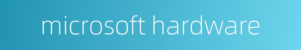 microsoft hardware的同义词