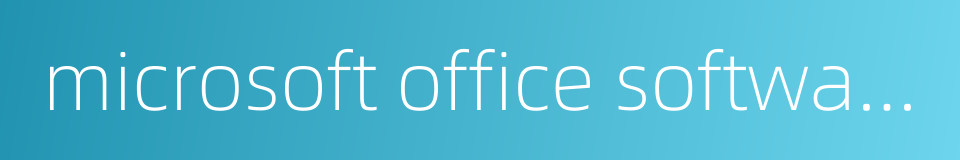 microsoft office software的同义词