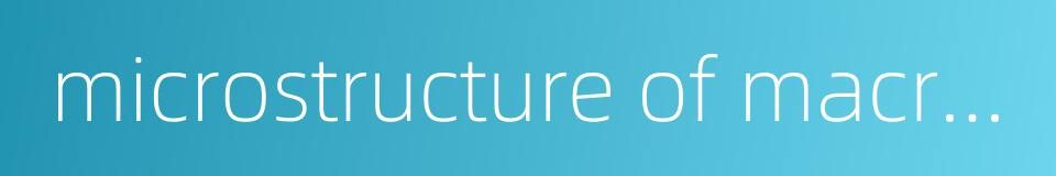microstructure of macromolecular chains的同义词