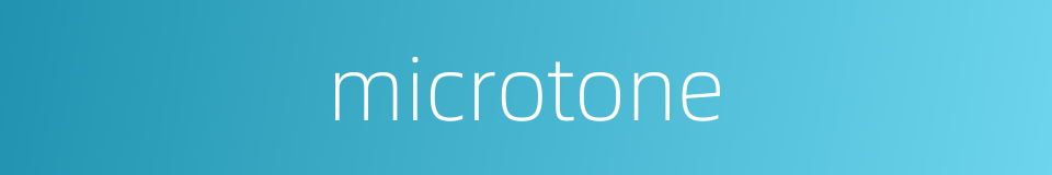 microtone的同义词