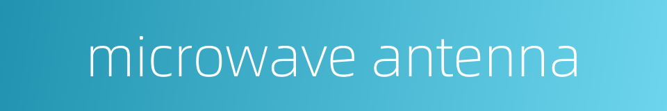 microwave antenna的同义词