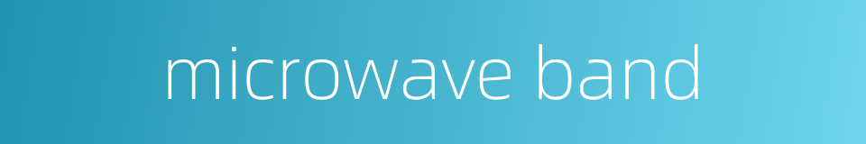 microwave band的同义词