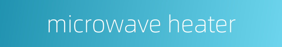 microwave heater的同义词