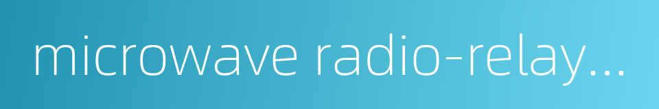 microwave radio-relay communication的同义词