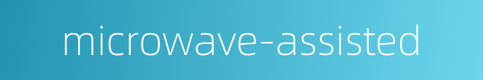 microwave-assisted的同义词