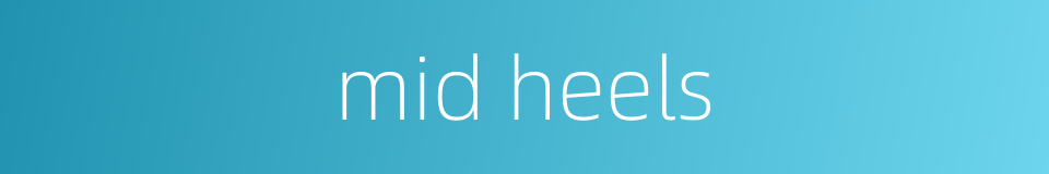 mid heels的同义词