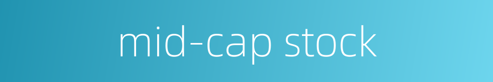 mid-cap stock的同义词