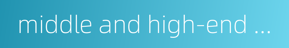 middle and high-end market的同义词