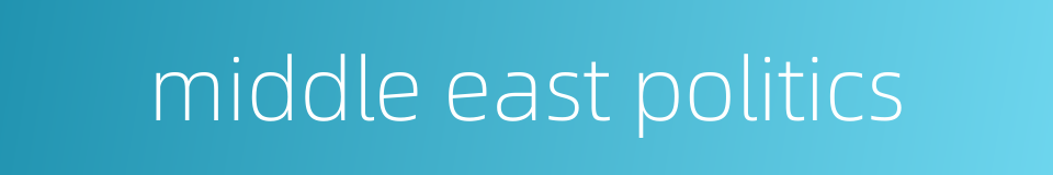 middle east politics的同义词