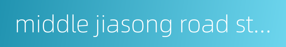 middle jiasong road station的同义词