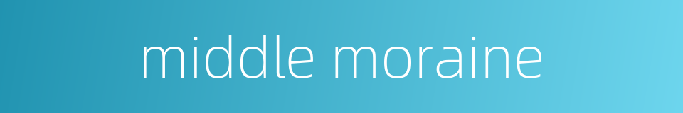 middle moraine的同义词
