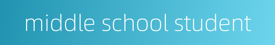 middle school student的同义词