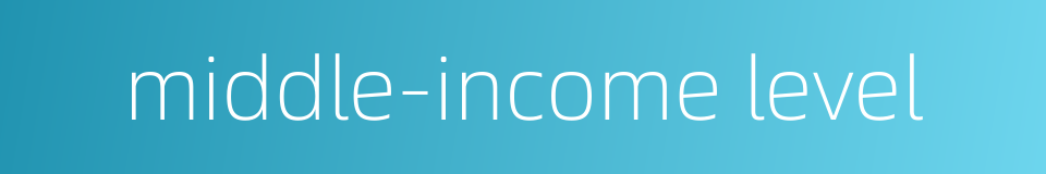 middle-income level的同义词