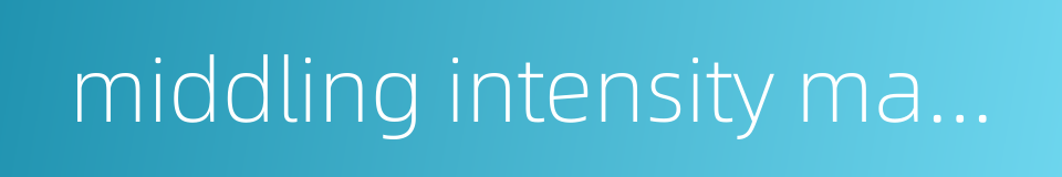 middling intensity magnetic separator的同义词