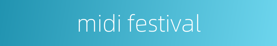 midi festival的同义词