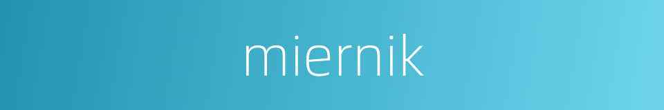 miernik的同义词