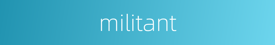 militant的同义词