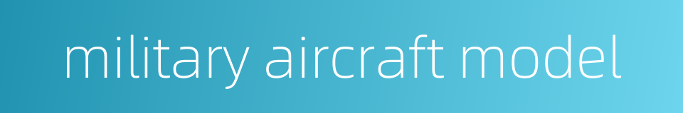 military aircraft model的同义词