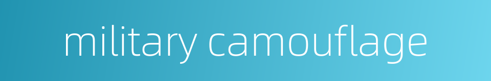 military camouflage的同义词