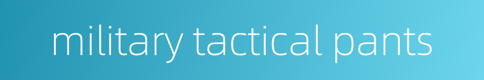 military tactical pants的同义词