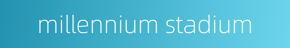 millennium stadium的同义词