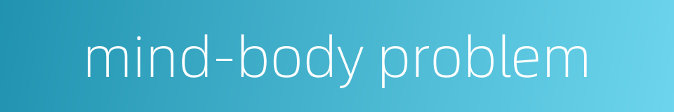 mind-body problem的同义词