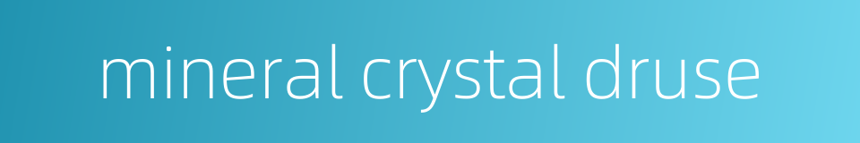 mineral crystal druse的同义词