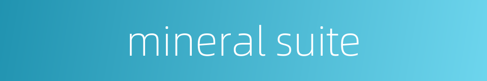 mineral suite的同义词