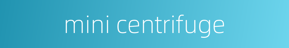 mini centrifuge的同义词