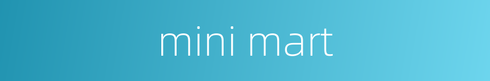 mini mart的同义词