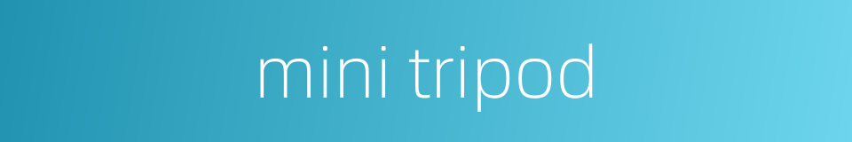 mini tripod的同义词