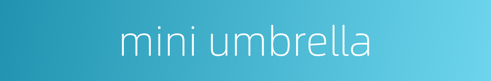 mini umbrella的同义词