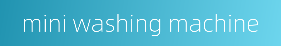 mini washing machine的同义词