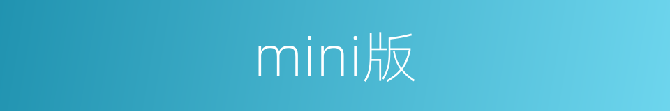 mini版的同义词