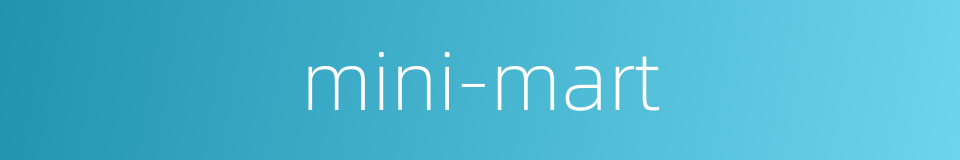 mini-mart的同义词