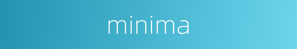 minima的同义词