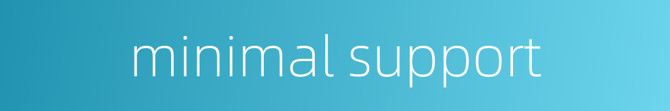 minimal support的同义词