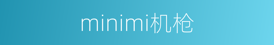 minimi机枪的同义词