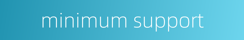 minimum support的同义词