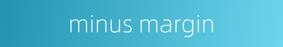 minus margin的同义词