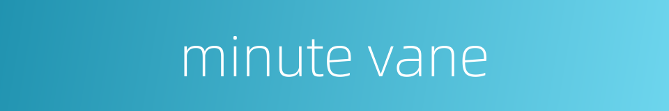 minute vane的同义词