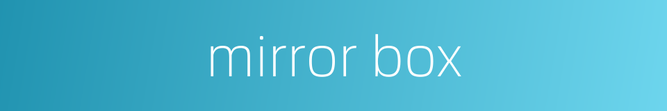 mirror box的同义词
