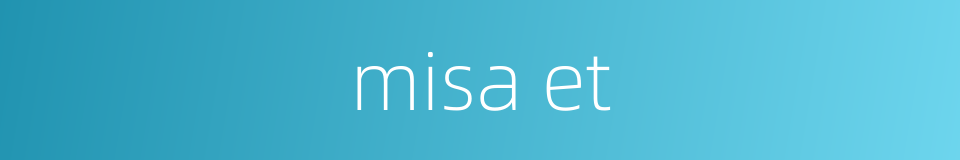 misa et的同义词