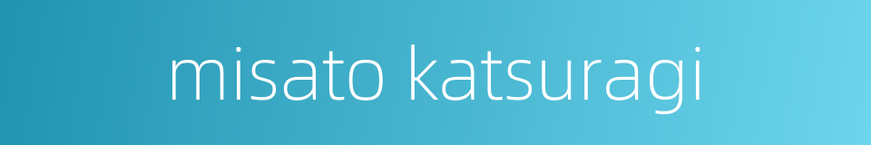 misato katsuragi的同义词