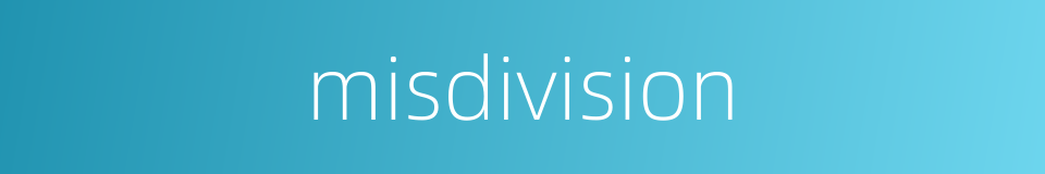 misdivision的同义词