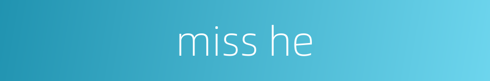 miss he的同义词