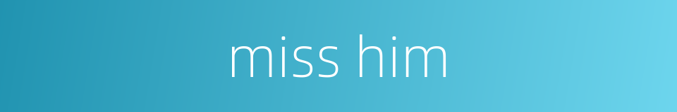 miss him的同义词