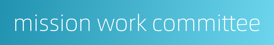 mission work committee的同义词