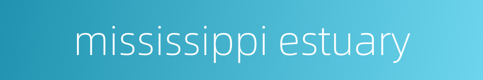 mississippi estuary的同义词