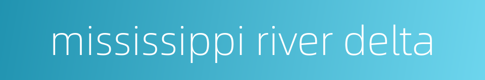 mississippi river delta的同义词